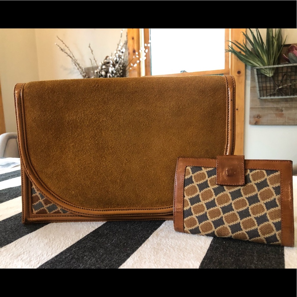 Vintage Diane Von Furstenburg Clutch + Wallet